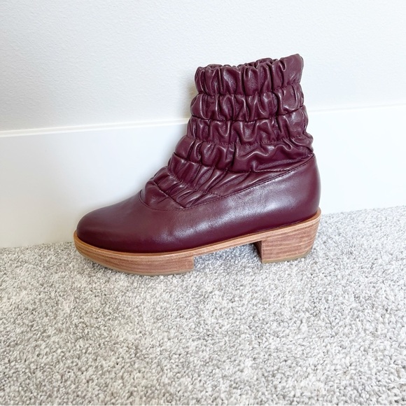 Beklina Umber Aya Gathered Platform Boots - Picture 4 of 13